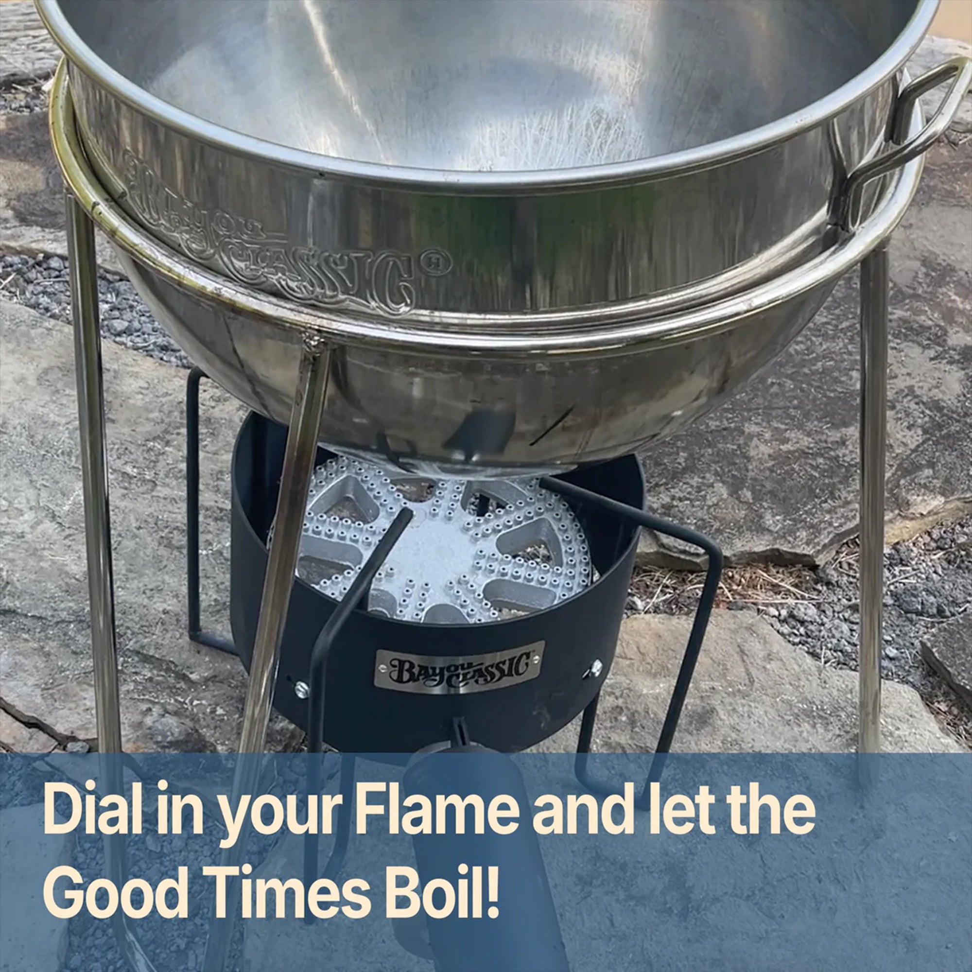 Bayou Classic Banjo Cooker, 16-Inch Propane Burner for Crawfish and Crab Boils