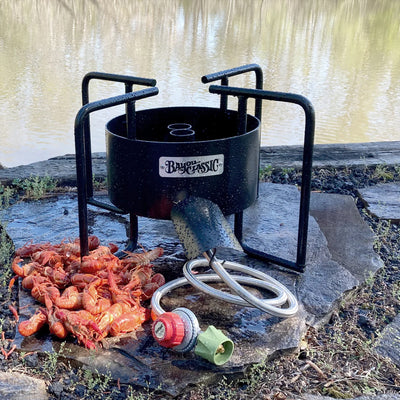Bayou Classic Dual Jet Cooker, Propane Burner for Large Stockpots,(Open Box)