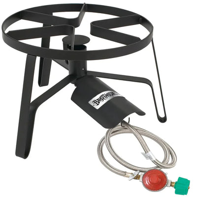 Bayou Classic Single Jet Cooker, 14-Inch Propane Burner for Stockpots, Black