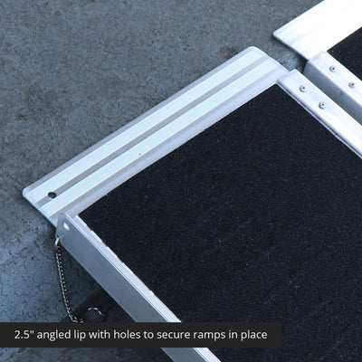 Titan Ramps 6 Foot Multi-Fold Aluminum Wheelchair Ramp, 600 Pound Cap (Open Box)
