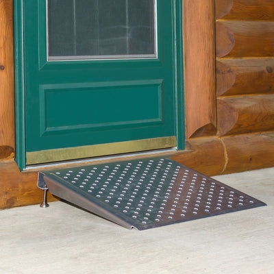 Silver Spring 26 In Adjustable Aluminum Wheelchair Door Threshold Ramp(Open Box)
