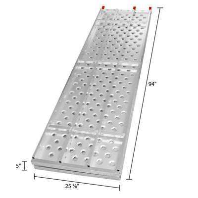 Black Widow 94" x 50" Aluminum Folding ATV Ramp, 1500 Lb Truck Loading Ramp