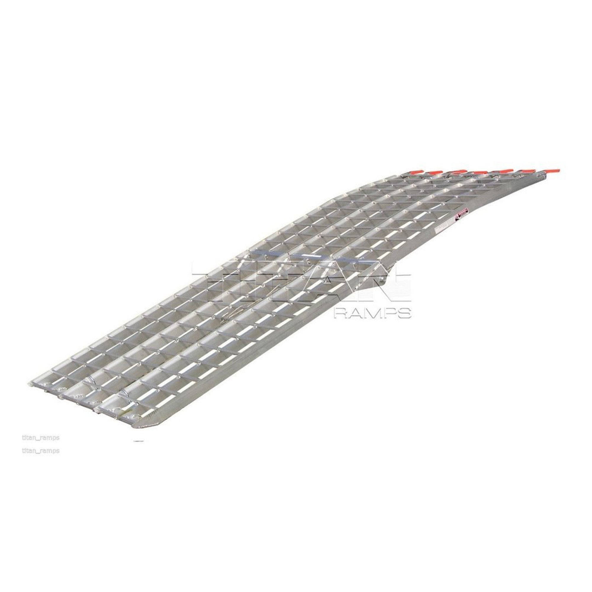 Titan Ramps 7.5 Ft Aluminum Motorcycle Loading Ramp, 1,000 Lb Capacity, Silver - VMInnovations