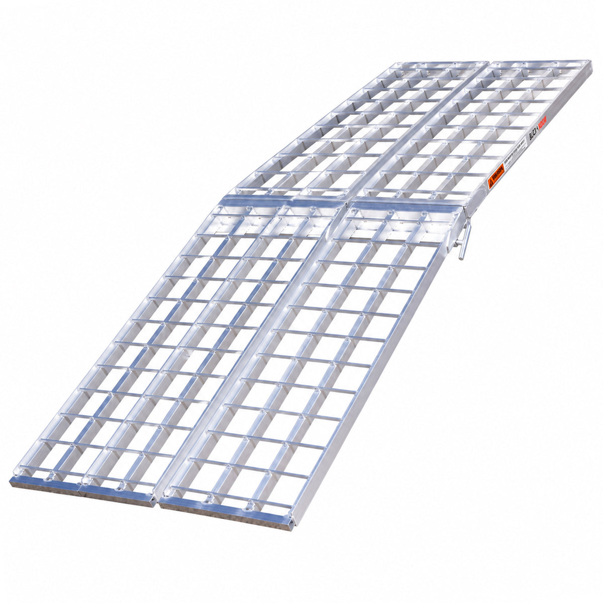 Black Widow 9' Aluminum Folding Motorcycle Ramp, 1500Lb Ride-Up Ramps (Open Box)