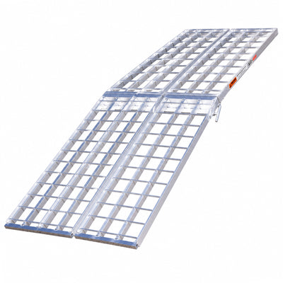 Black Widow 9' Aluminum Folding Motorcycle Ramp, 1500Lb Ride-Up Ramps (Open Box)