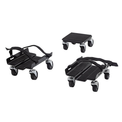 Black Ice 3-Piece Snowmobile Dolly Set for Ski & Track Storage, 1500 Lb Capacity