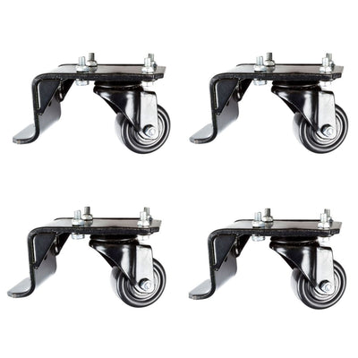 Black Ice Snowmobile Lift Caster Wheel Set with Hardware for SNO-1508, Set of 4