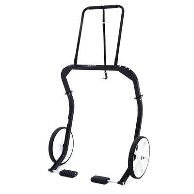 Black Ice Snowmobile Dolly Lift Steel Shop Sled Jack with 20 Inch Tires, Black