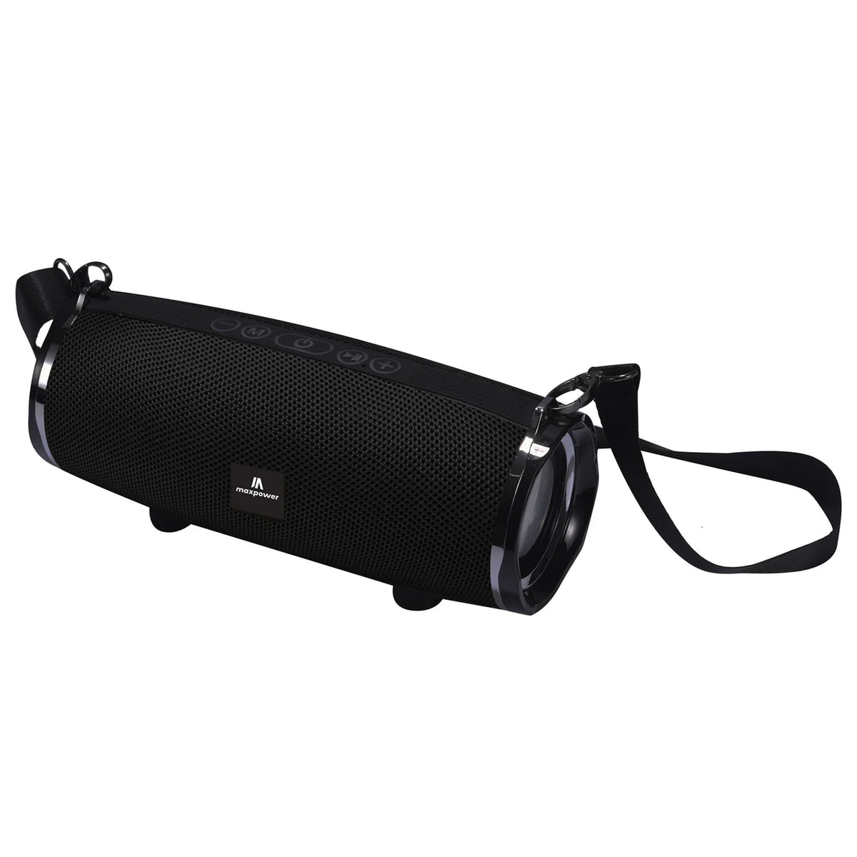 Max Power MPD189 Cyclone Rechargeable Bluetooth Speaker with Carry Strap, Black - VMInnovations