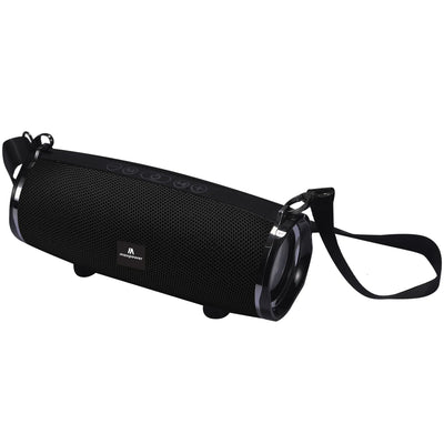 Max Power MPD189 Cyclone Rechargeable Bluetooth Speaker with Carry Strap, Black