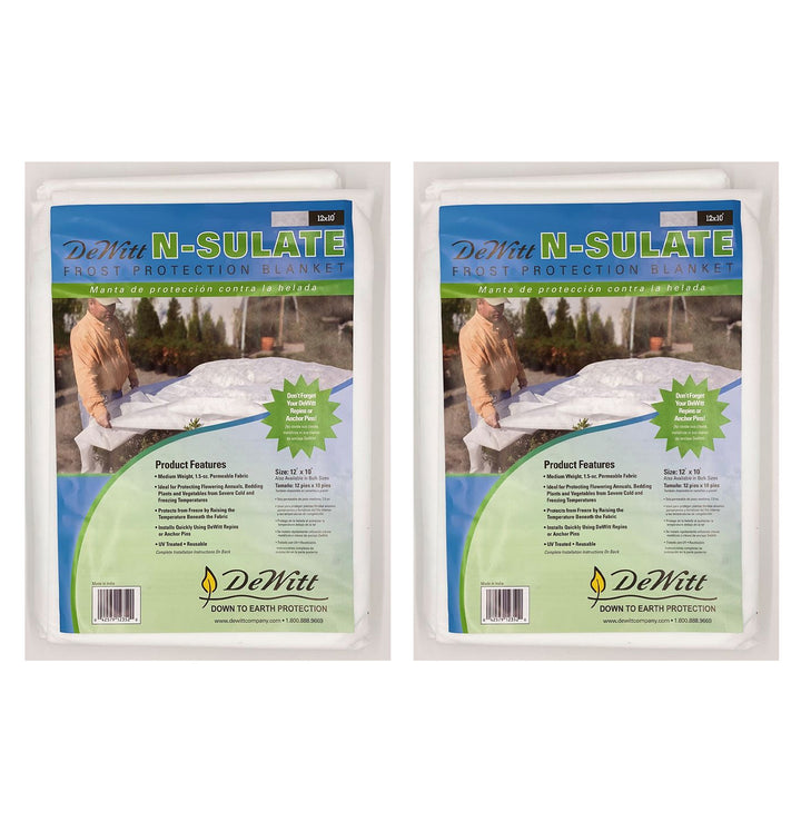 DeWitt 2 Pack 10 feet x 12 feet N-Sulate Frost Protection Reusable Plant Cover