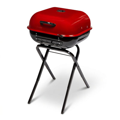 Americana Walk-A-Bout 4250 Series Portable Charcoal Grill, Preassembled, Red - VMInnovations