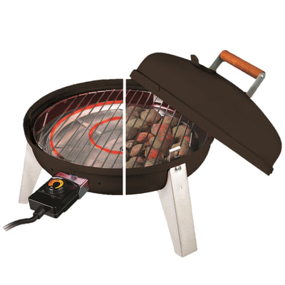 Americana Grills Wherever Grill, 2-in-1 Electric Charcoal Outdoor Grill, Orange - VMInnovations