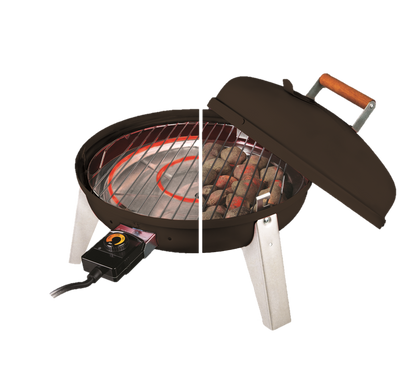 Americana Wherever Grill Dual-Fuel Portable Electric & Charcoal BBQ Grill, Black