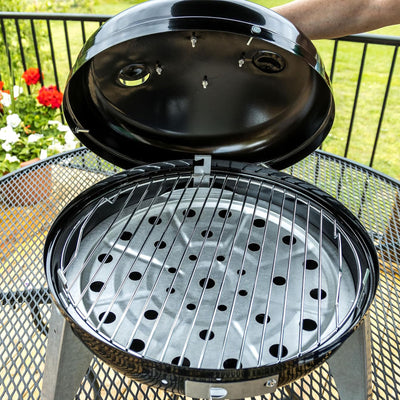 Americana Grills Wherever Grill, 2-in-1 Electric Charcoal Outdoor Grill, Orange