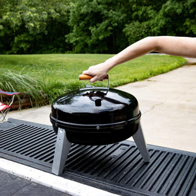 Americana Wherever Grill Dual-Fuel Portable Electric & Charcoal BBQ Grill, Black