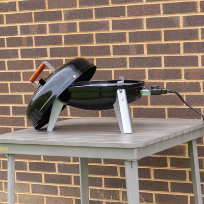 Americana Wherever Grill Dual-Fuel Portable Electric & Charcoal BBQ Grill, Black