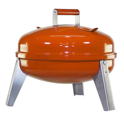 Americana Grills Wherever Grill, 2-in-1 Electric Charcoal Outdoor Grill, Orange