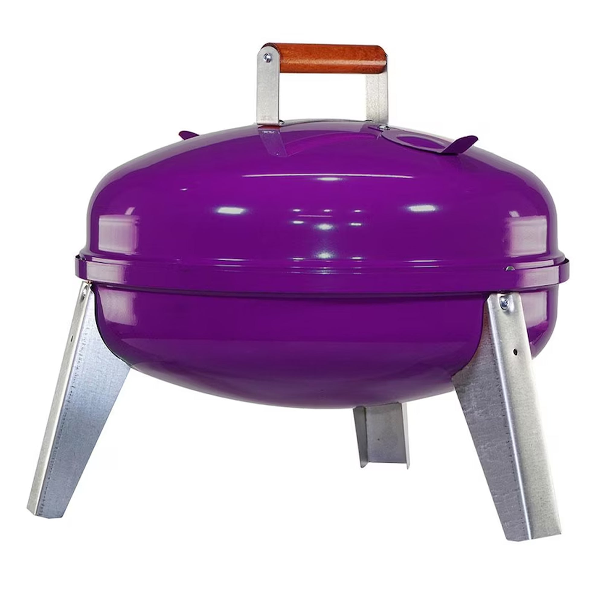 Americana Grills Wherever Grill, 2-in-1 Electric Charcoal Outdoor Grill, Purple
