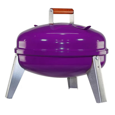Americana Grills Wherever Grill, 2-in-1 Electric Charcoal Outdoor Grill, Purple