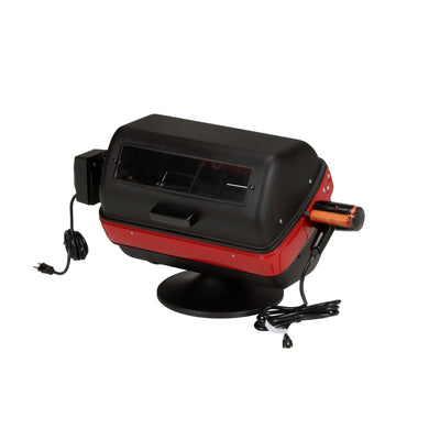 Americana 3-Zone Electric Tabletop BBQ Grill, Rotisserie-Ready with Window