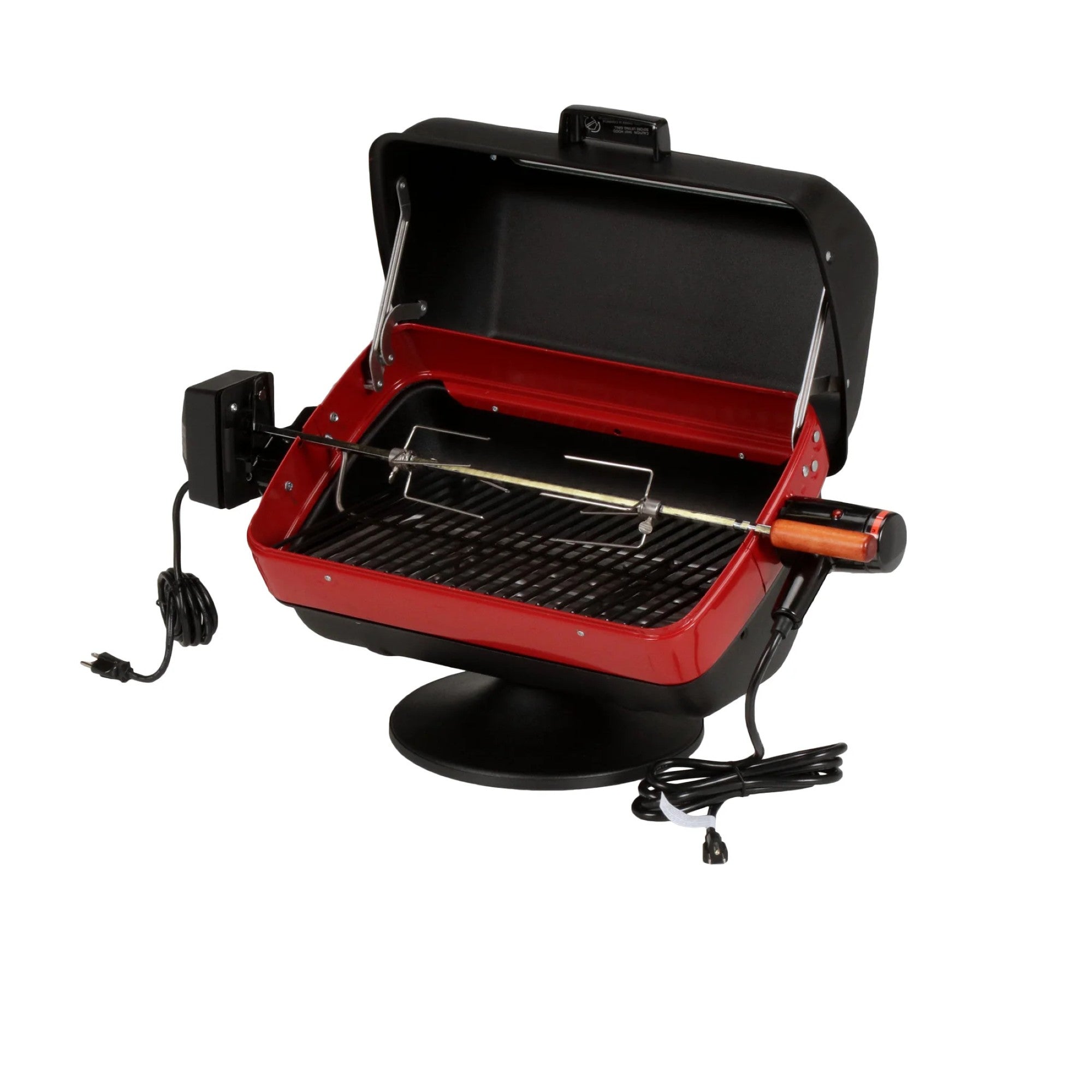 Americana 3-Zone Electric Tabletop BBQ Grill, Rotisserie-Ready with Window