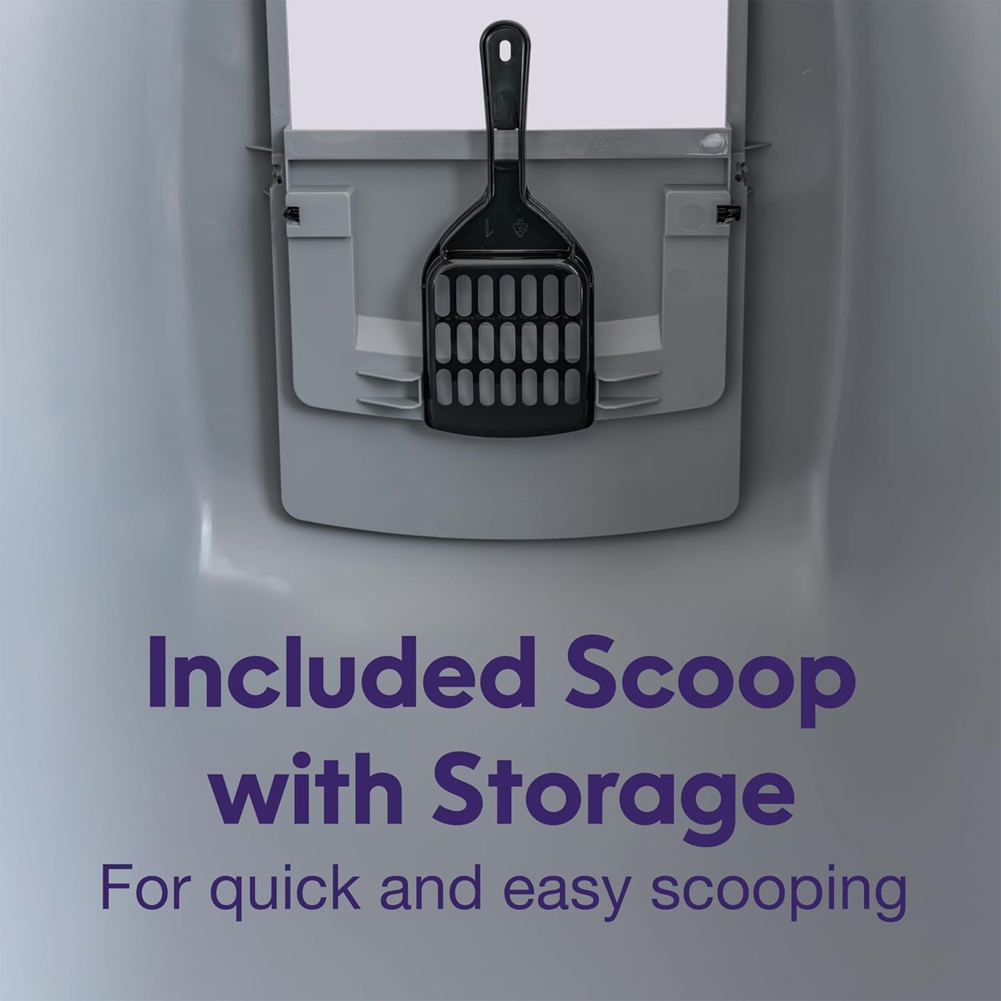 Litter Genie Covered Cat Litter Box with Front Door Flap Scoop with Handles - VMInnovations