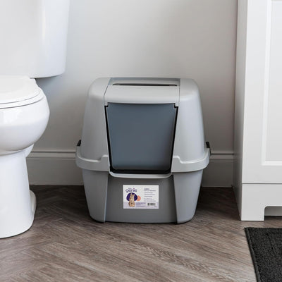 Litter Genie Covered Cat Litter Box with Front Door Flap Scoop with Handles - VMInnovations