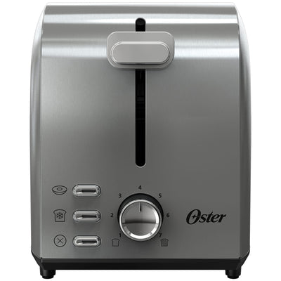 Oster 2-Slice Toaster with Extra Wide Slots, 7 Shade Settings, Stainless Steel - VMInnovations