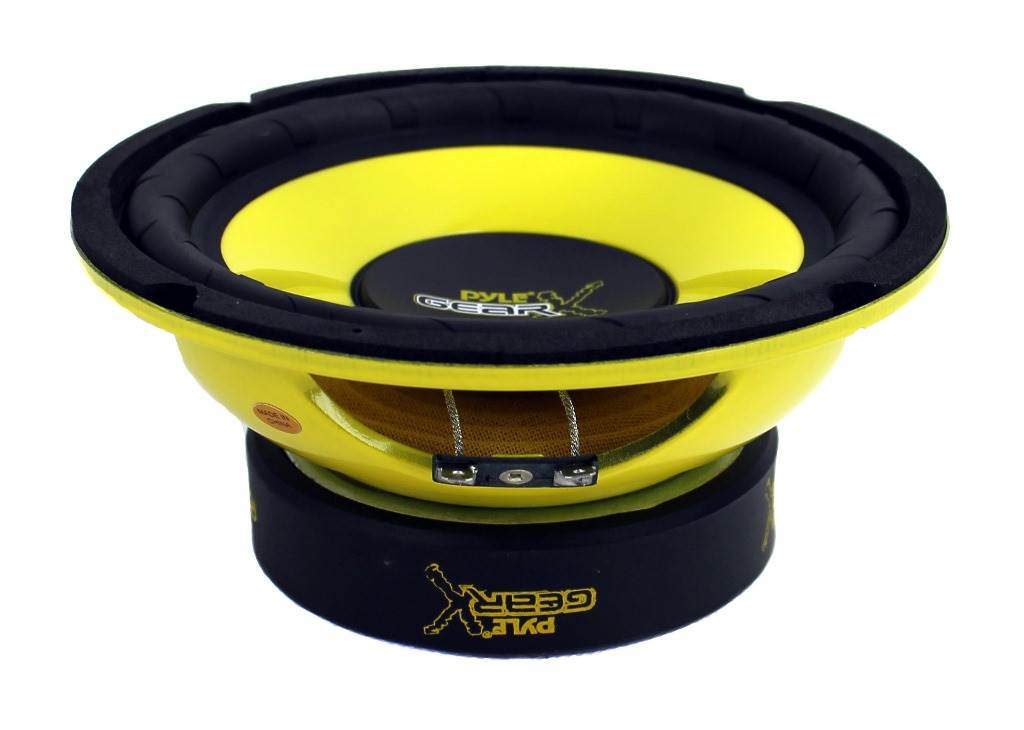Pyle PLG64 6.5" 300W Car Mid Bass Woofer Midrange Sub Power Speaker, Yellow - VMInnovations
