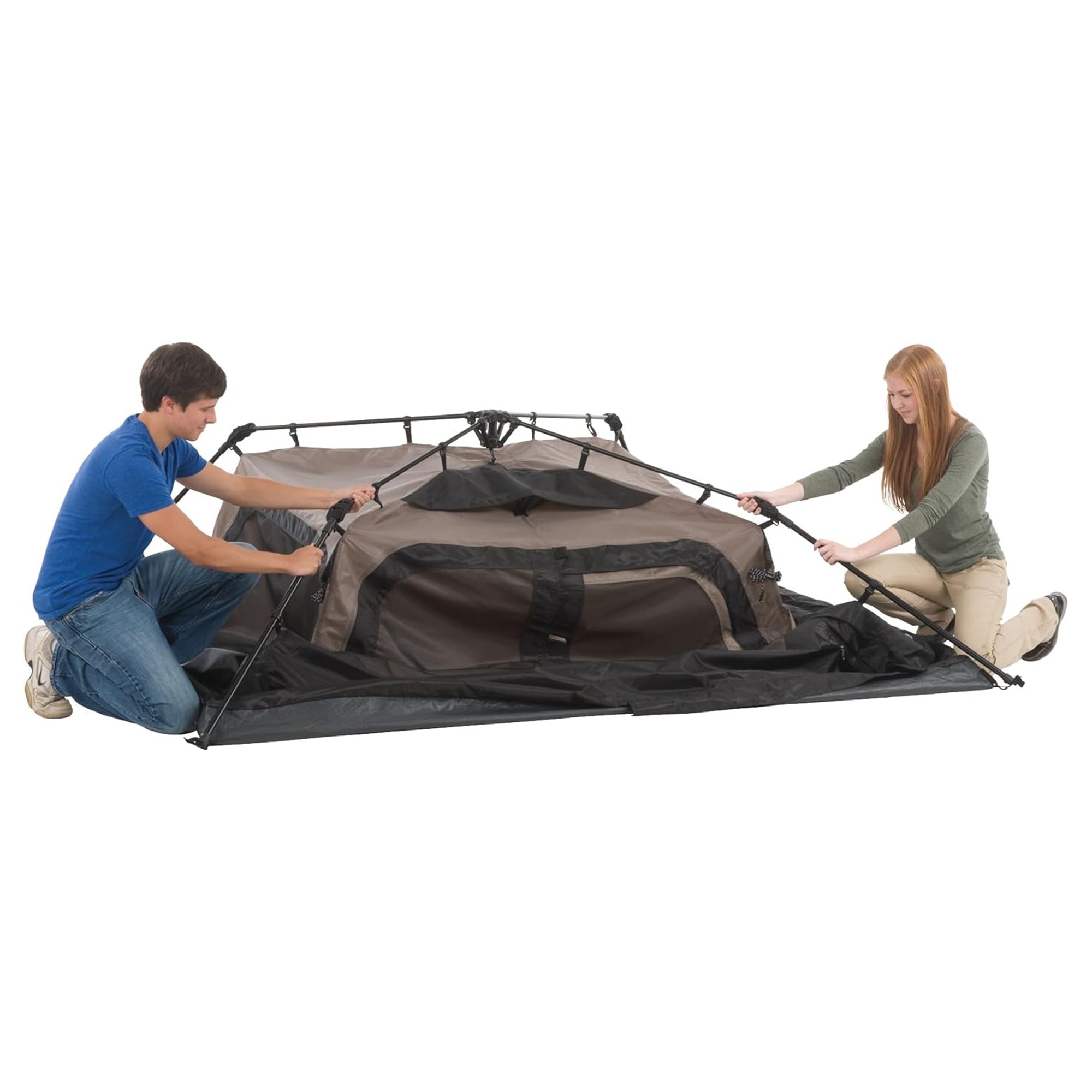 Coleman Instant Camping Tent, Large Durable Shelter with Poles and Carry Bag (Open Box)