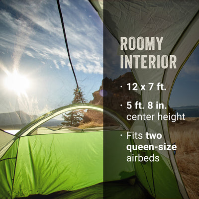 Coleman Montana 8-Person Camping Tent, Family Tent w/ Rainfly & E-Port(Open Box)