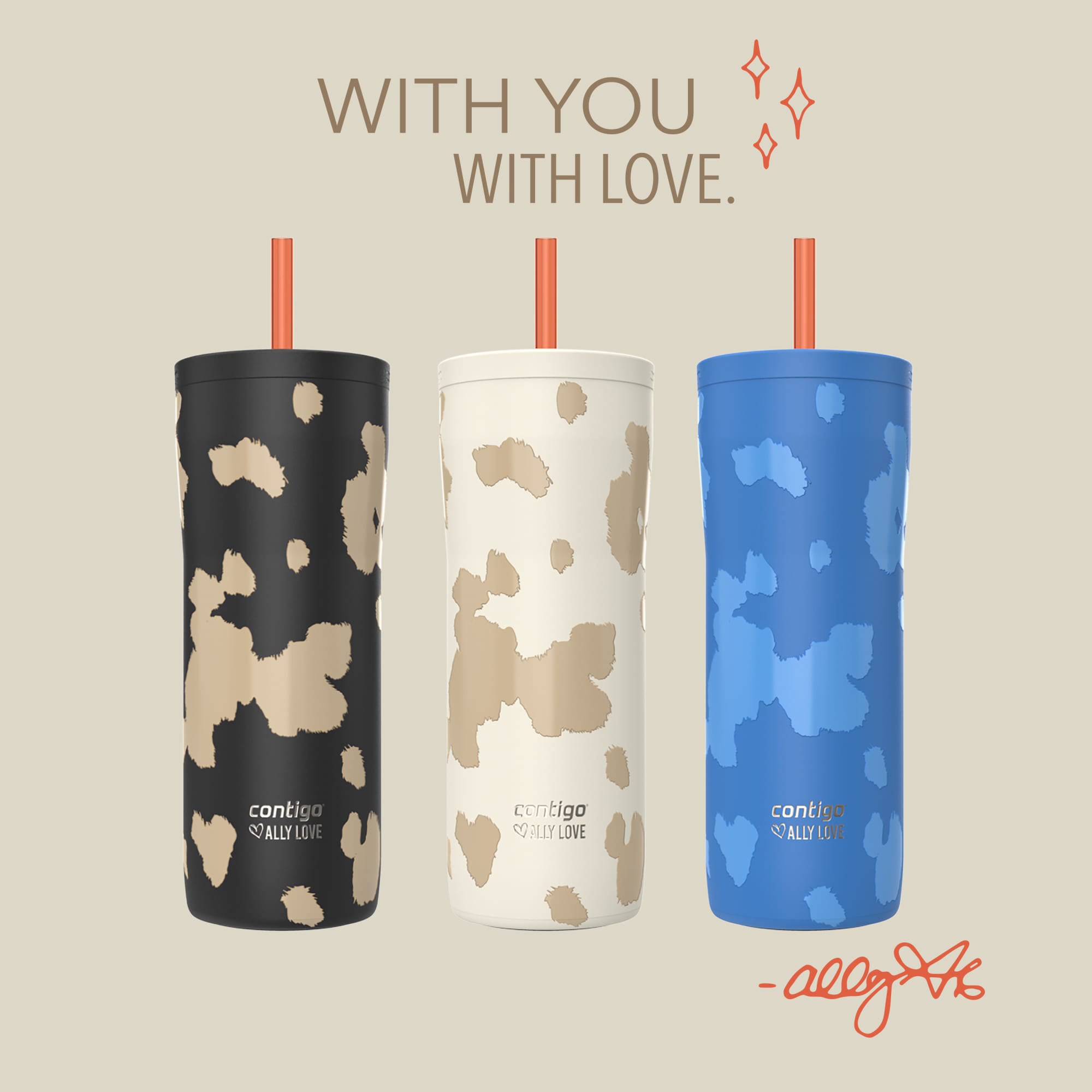 Contigo 2 Pack Streeterville 2.0 Stainless Steel Tumbler with Straw, 24 oz.