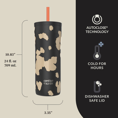 Contigo 2 Pack Streeterville 2.0 Stainless Steel Tumbler, Straw, 24oz, Licorice