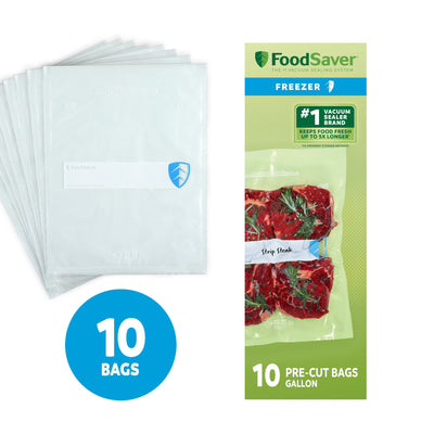 FoodSaver 20 Pack Heavy Duty Gallon Vacuum Seal Bags, BPA-Free Freezer Bags