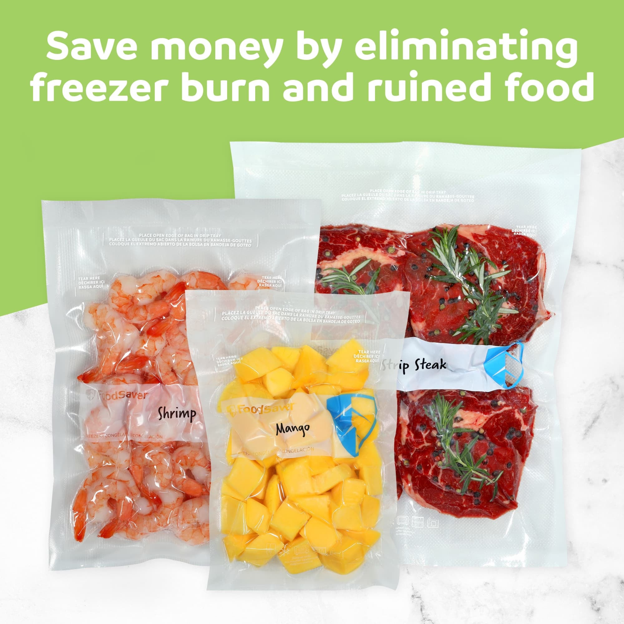 FoodSaver 40 Pack Heavy Duty Gallon Vacuum Seal Bags, BPA-Free Freezer Bags