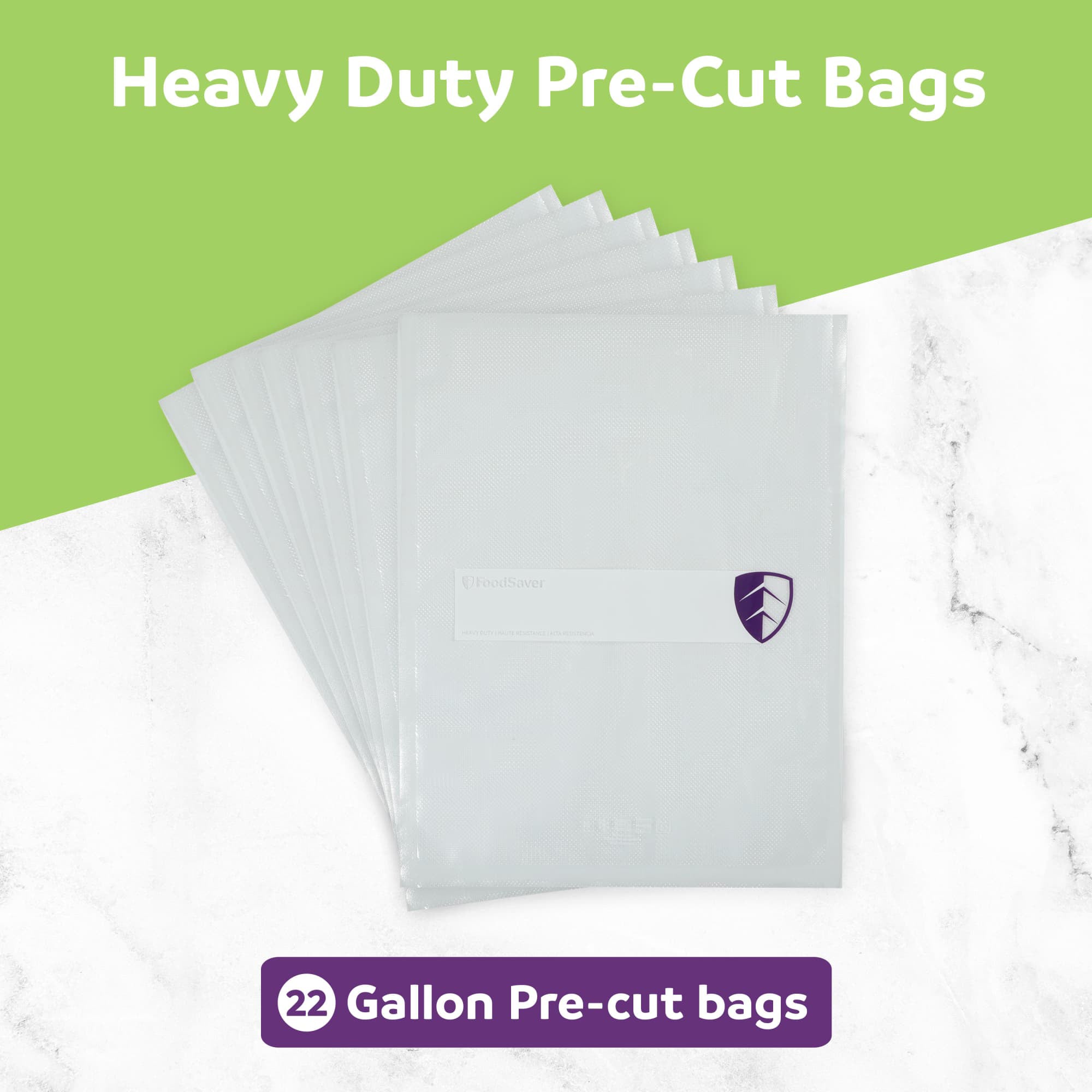 FoodSaver 22 Pack Heavy Duty Gallon Vacuum Seal Bags, BPA-Free Freezer Bags