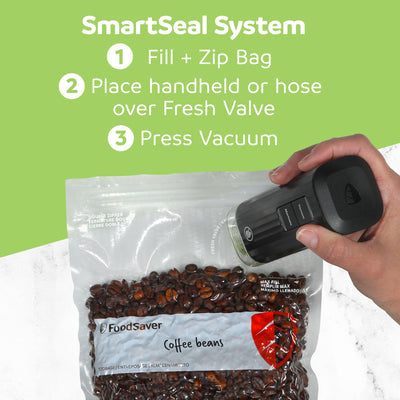 FoodSaver 44 Pack Reusable Quart Vacuum Zipper Bags, BPA-Free Freezer Storage