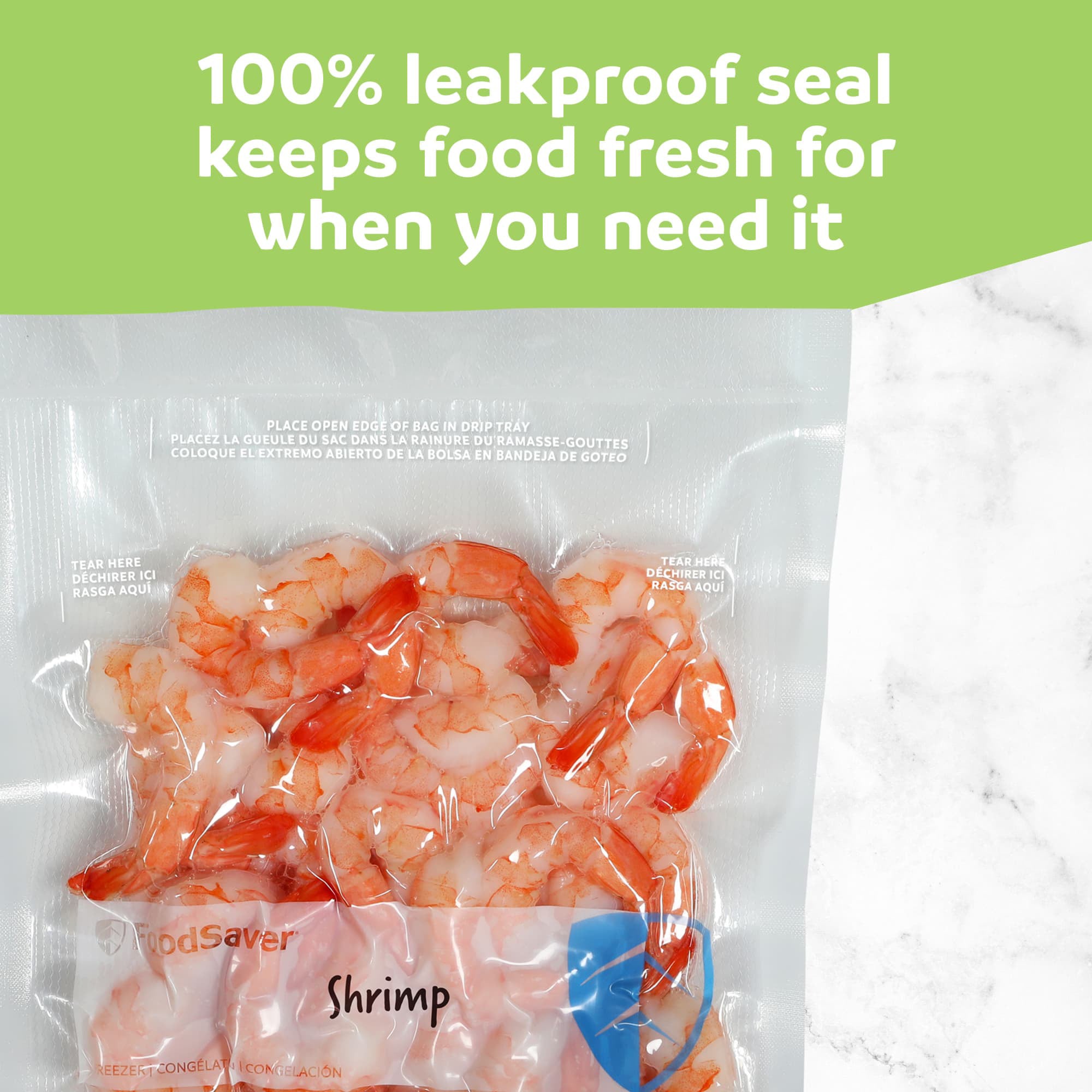 FoodSaver 64 Pack Quart Vacuum Seal Bags, Pre-Cut BPA-Free Freezer Storage Bags - VMInnovations