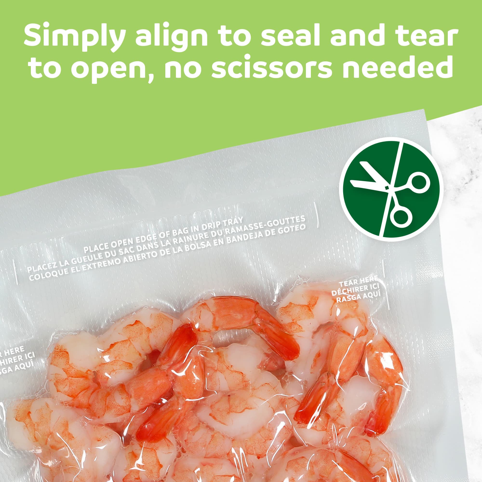 FoodSaver 64 Pack Quart Vacuum Seal Bags, Pre-Cut BPA-Free Freezer Storage Bags - VMInnovations