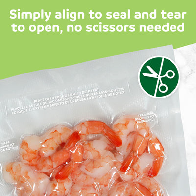 FoodSaver 64 Pack Quart Vacuum Seal Bags, Pre-Cut BPA-Free Freezer Storage Bags - VMInnovations