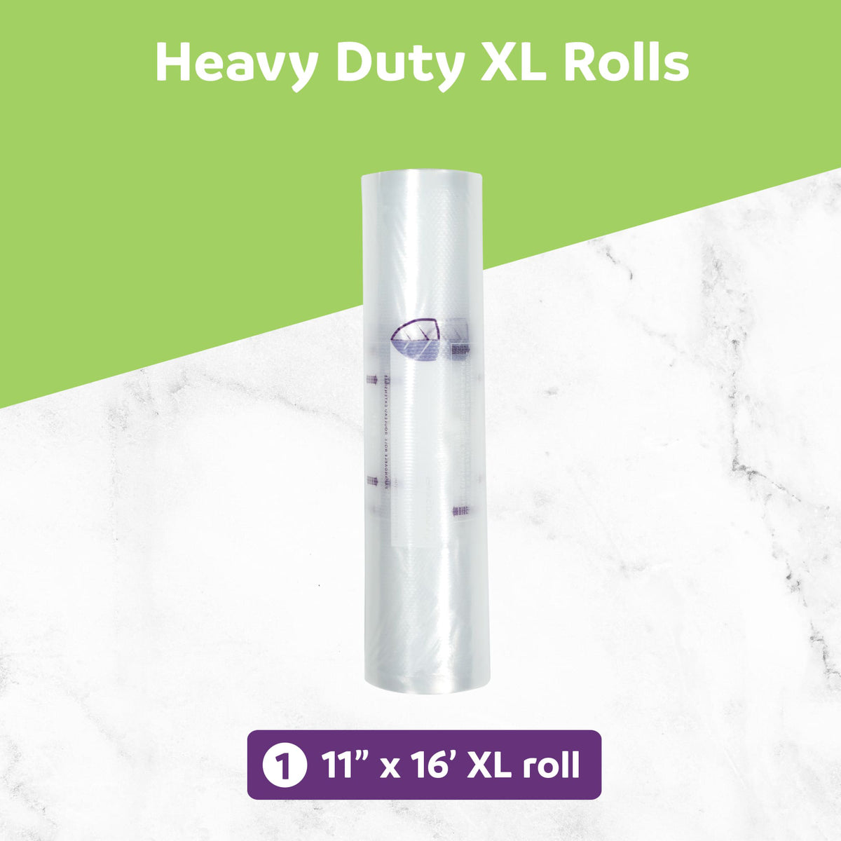FoodSaver 2 Pack Heavy Duty Vacuum Sealer Rolls, XL 11" x 16', Expands to 14"