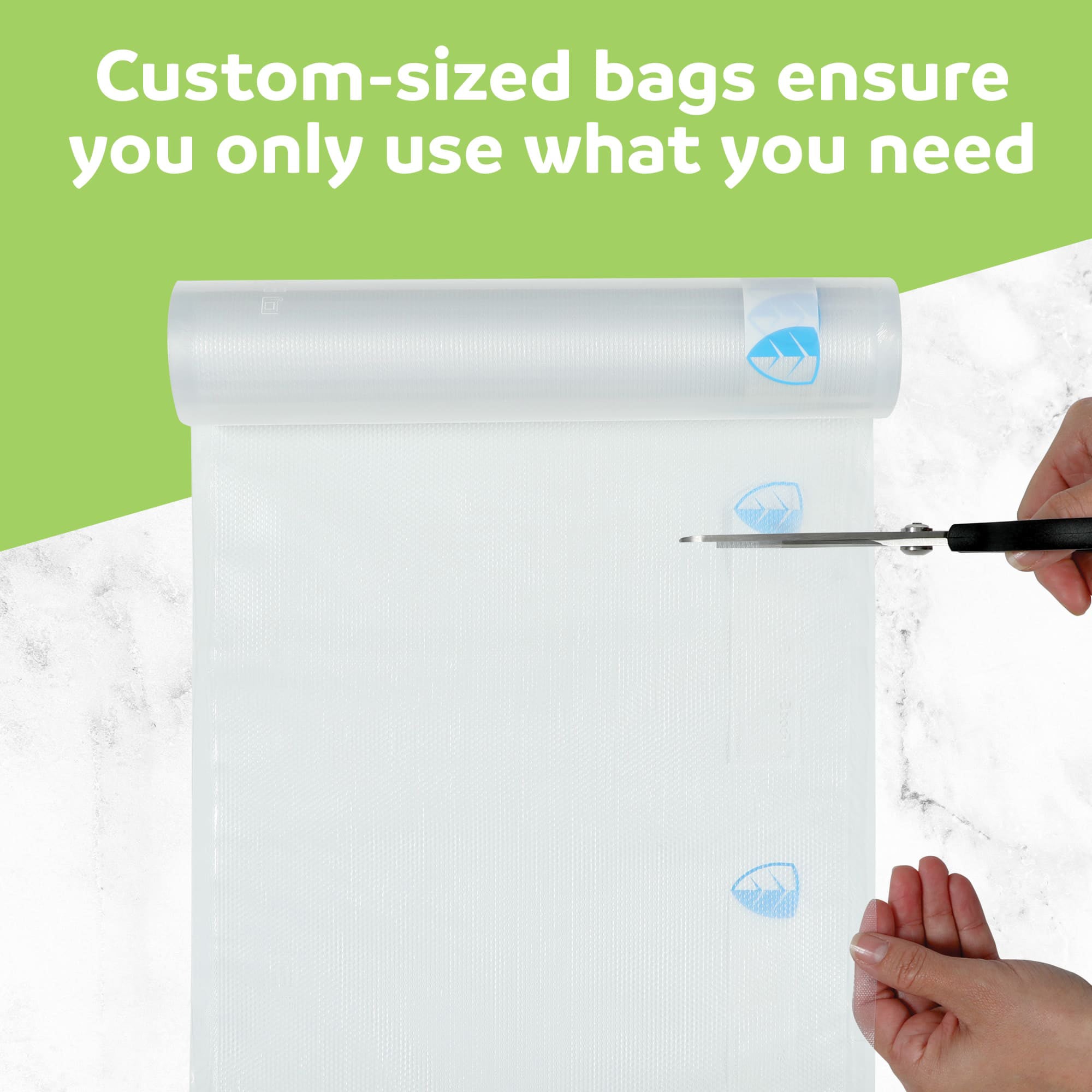 FoodSaver 6 Pack Vacuum Sealer Rolls, 11"x12.5' Rolls, Custom Size Freezer Bags