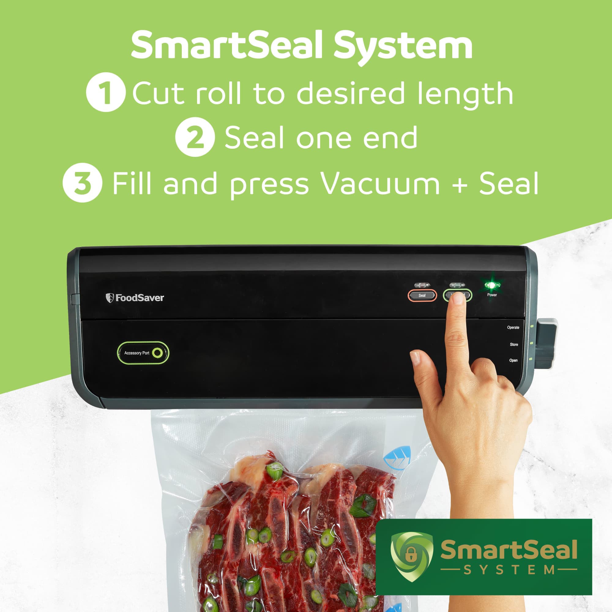 FoodSaver 4 Pack Vacuum Sealer Rolls, 11"x12.5' Rolls, Custom Size Freezer Bags - VMInnovations