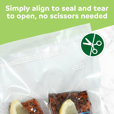FoodSaver 40 Pack Quart Vacuum Seal Bags, Pre-Cut BPA-Free Freezer Storage Bags