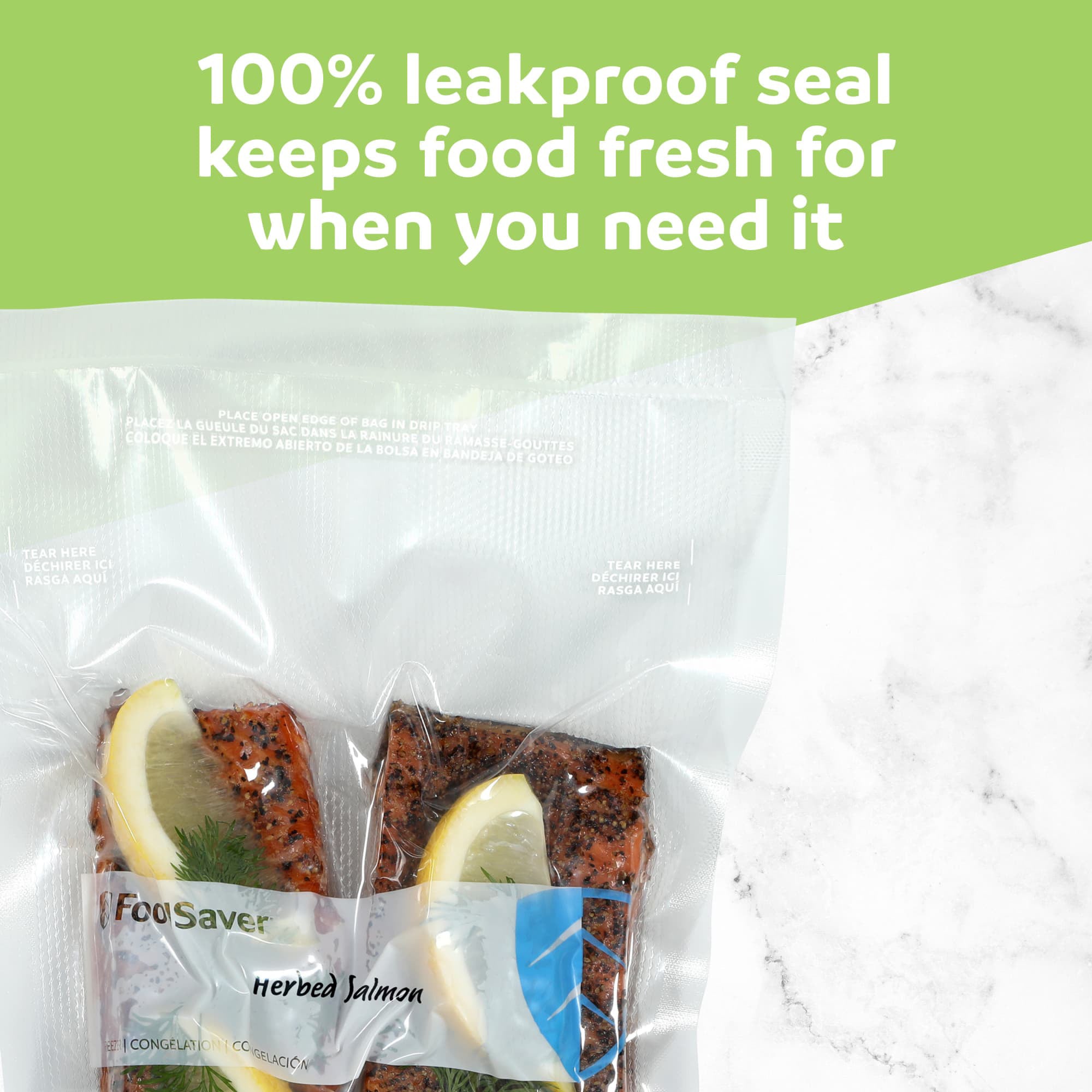 FoodSaver 60 Pack Vacuum Seal Bags, Pre-Cut BPA-Free Freezer Bags for Meal Prep