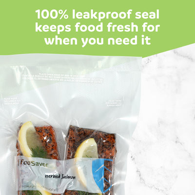 FoodSaver 60 Pack Vacuum Seal Bags, Pre-Cut BPA-Free Freezer Bags for Meal Prep