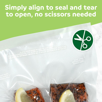 FoodSaver 60 Pack Vacuum Seal Bags, Pre-Cut BPA-Free Freezer Bags for Meal Prep