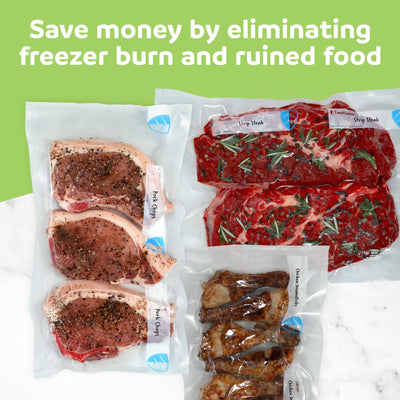 FoodSaver 3 Pack Vacuum Sealer Rolls, Freezer Bags for Food Storage & Meal Prep