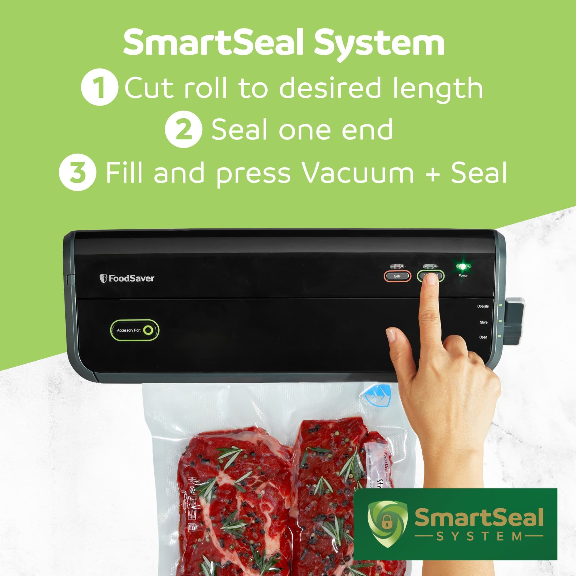 FoodSaver 3 Pack Vacuum Sealer Rolls, Freezer Bags for Food Storage & Meal Prep